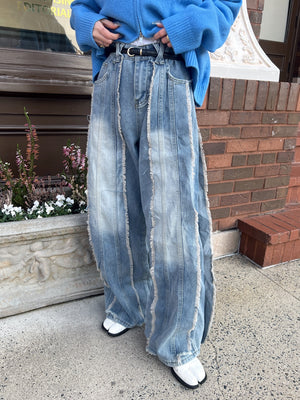 フリンジワイドデニムパンツ DPB79120