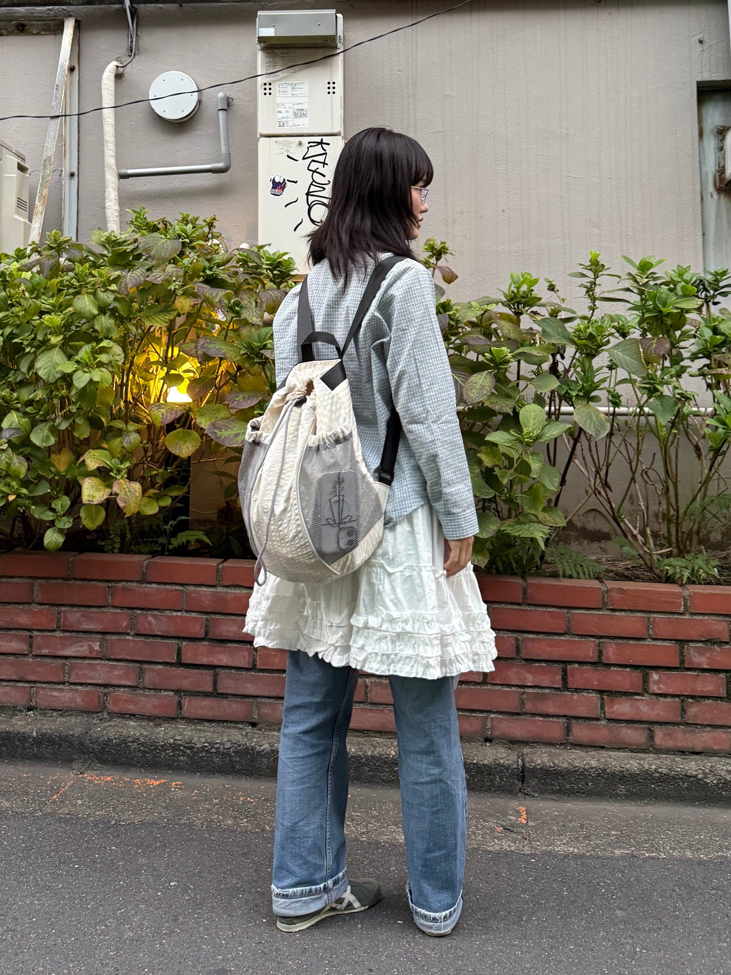 ホワイトメッシュバッグパック DPA43683