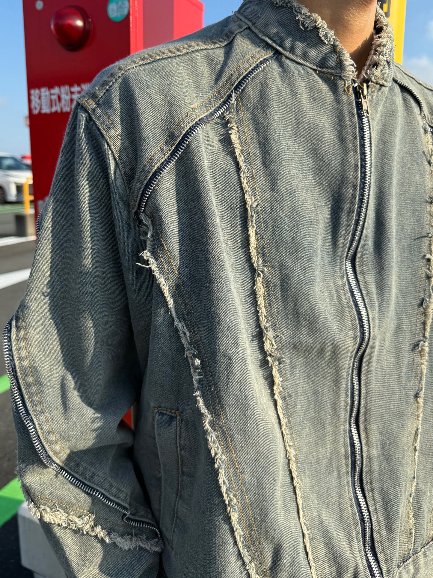 ラインデニムジップパーカー DPB90055