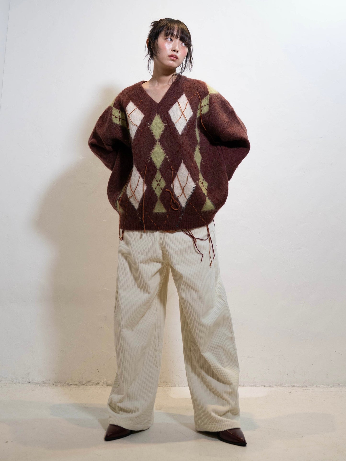 アーガイルチェックニット DPC02012