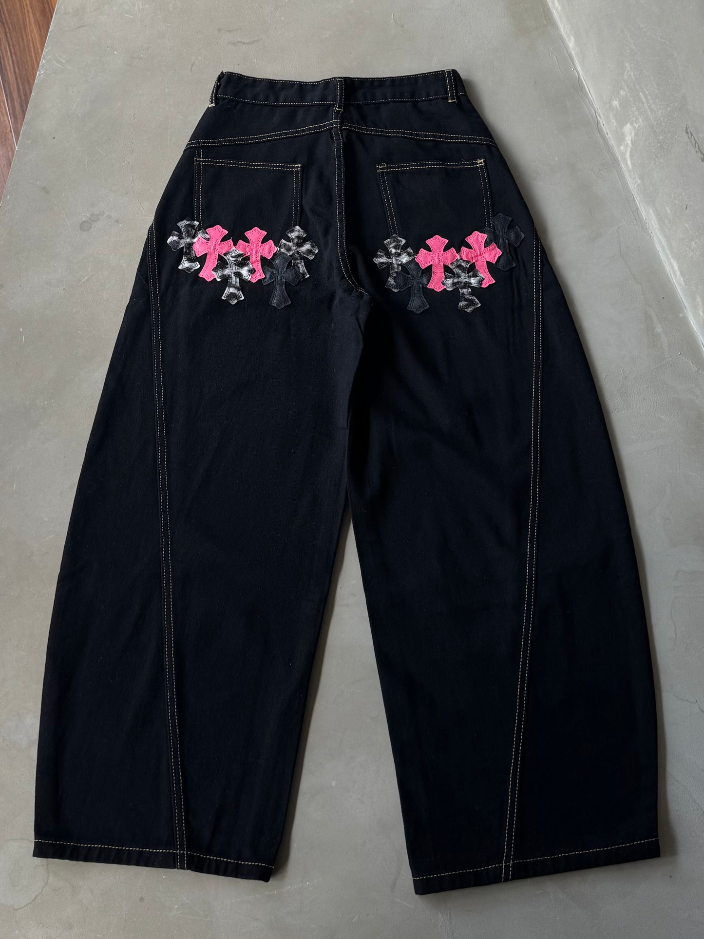 クロスパッチボリュームデニムパンツ DPB86270