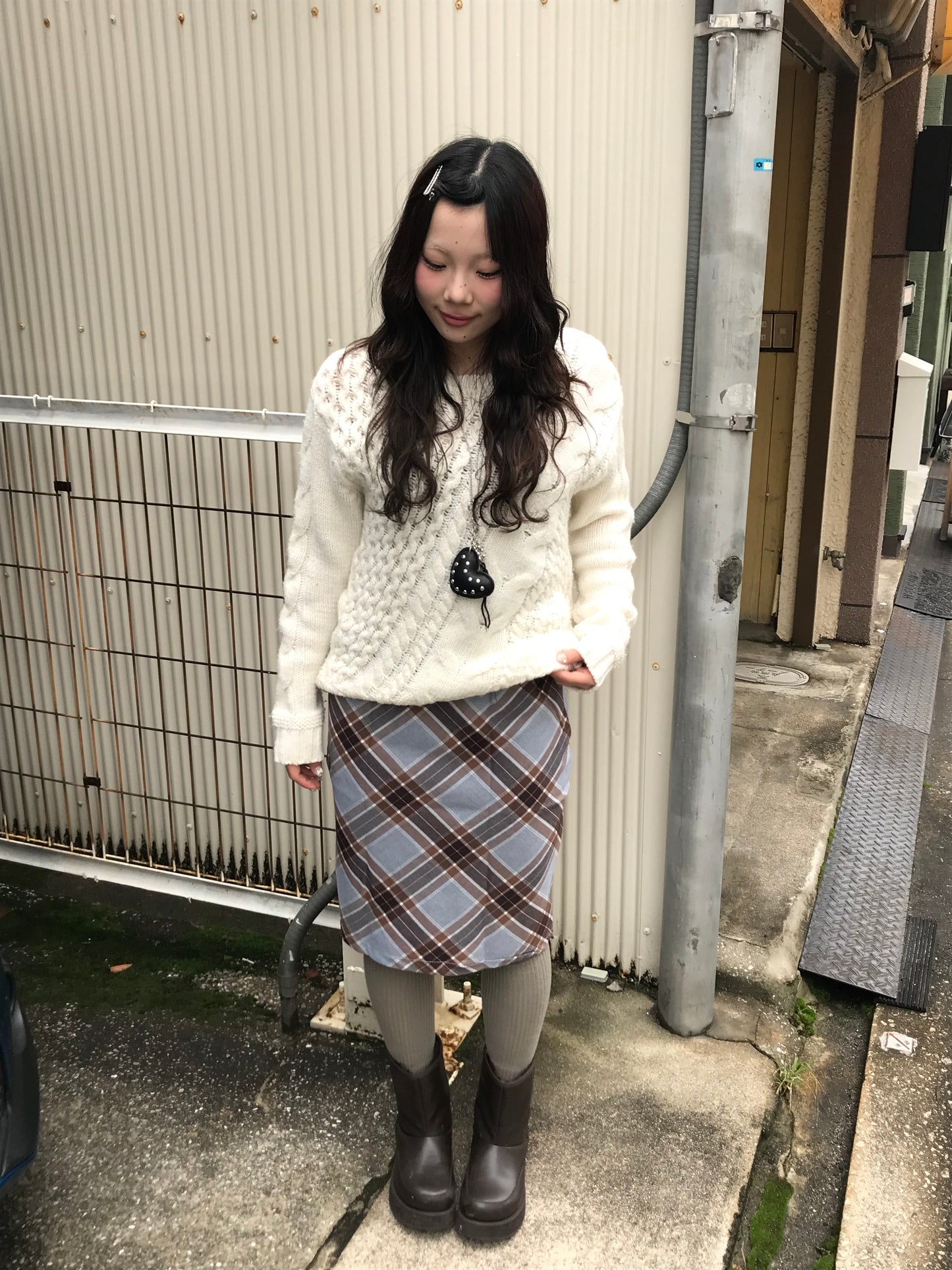 ミディアムチェックスカート DPB89190