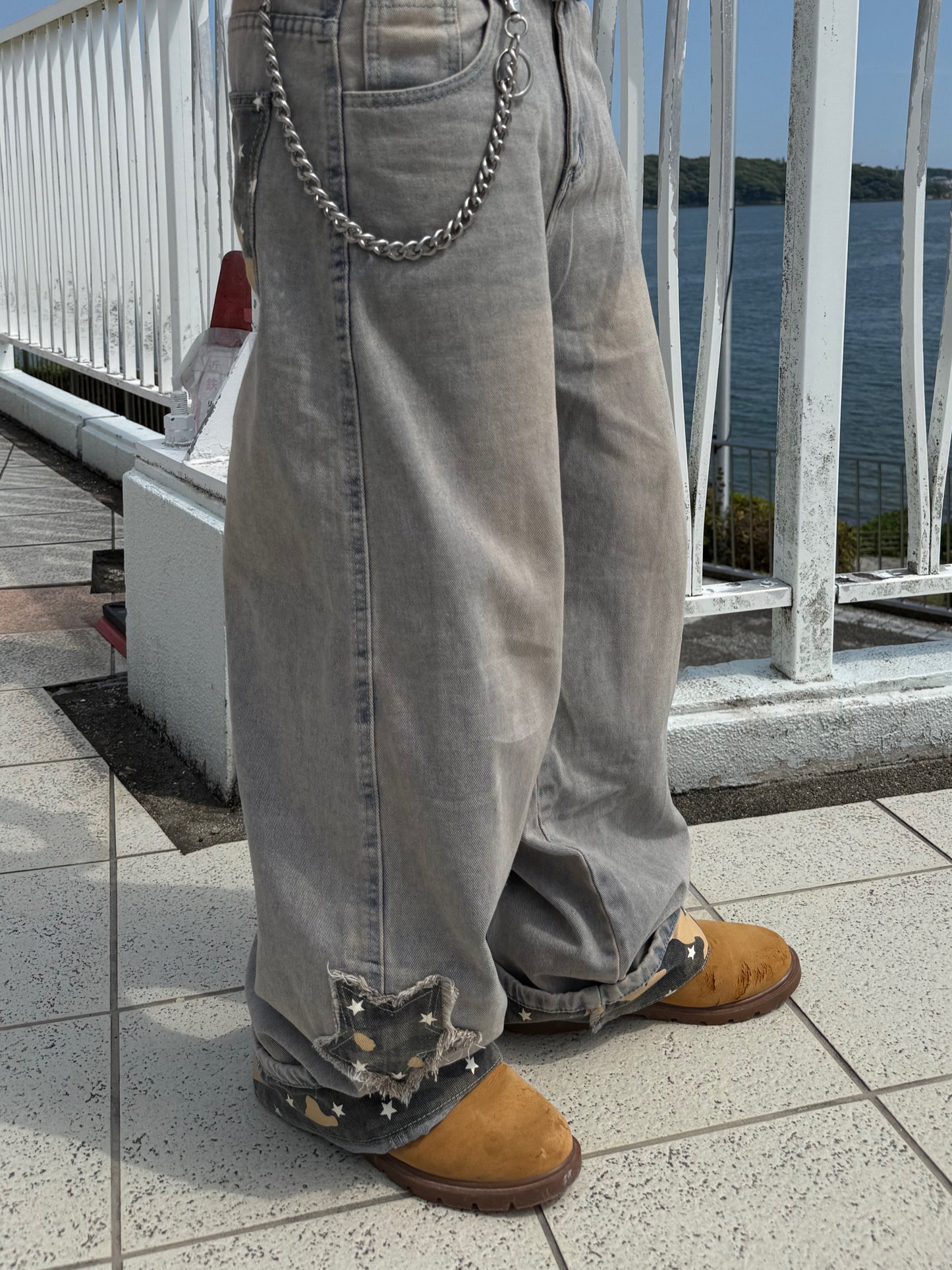 バックポイントカモフラデニムパンツ DPB90212