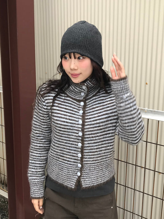 ニットボーダーポロトップス DPB89188