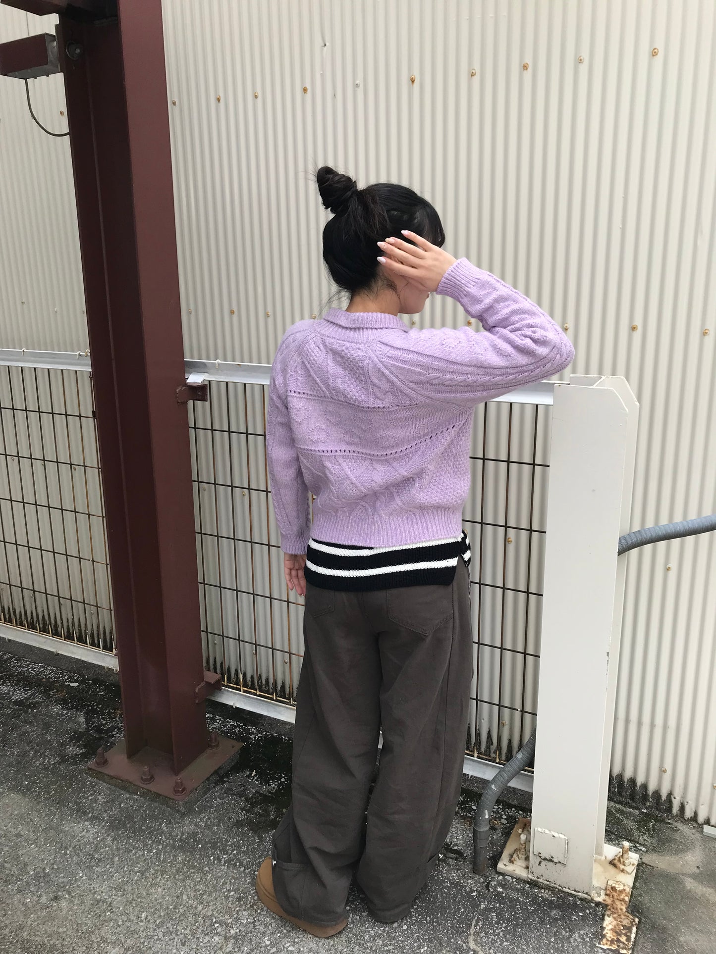 ニットカラーカーディガン DPB89218