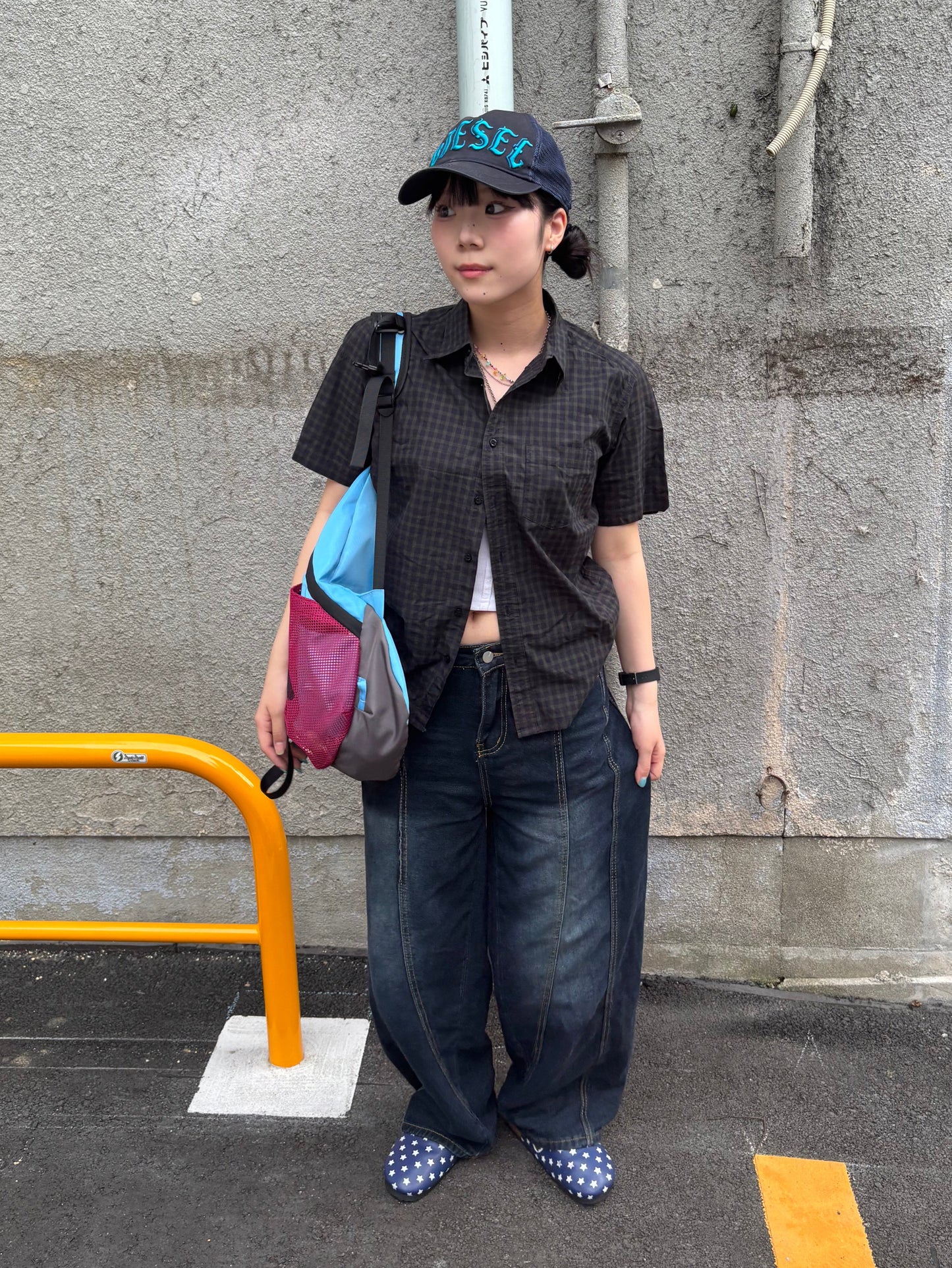 バックレタリングワークデニムパンツ DPB89034