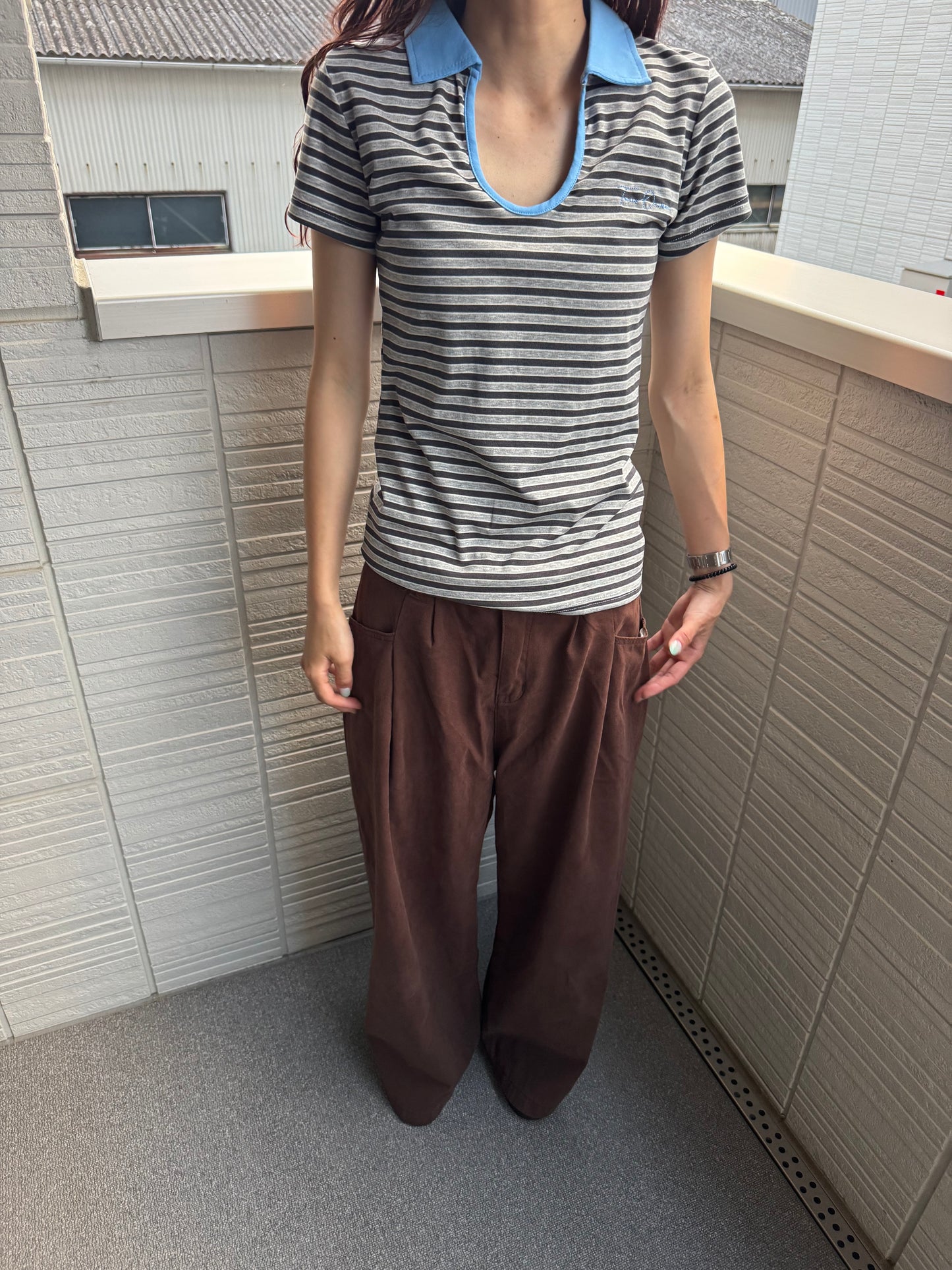 ボーダーポロTシャツ DPC07034