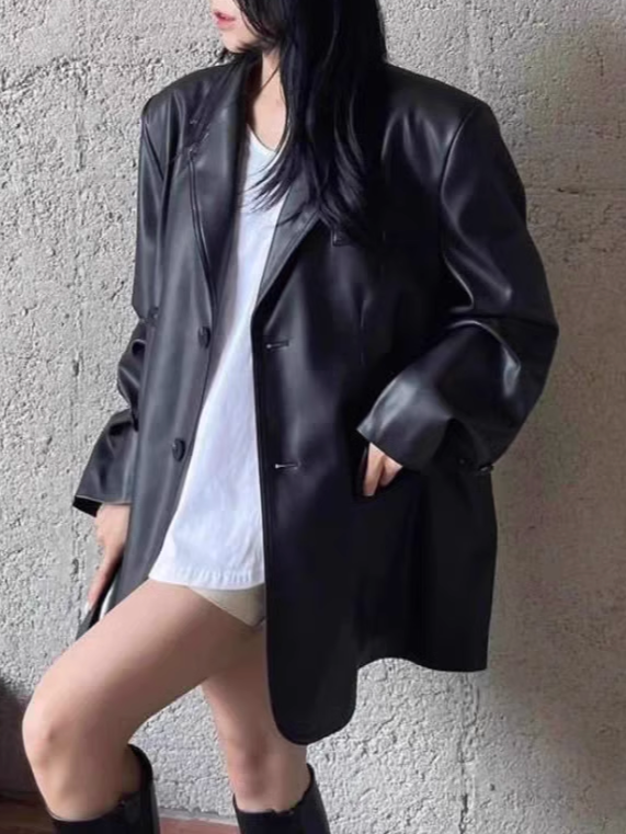 オーバーサイズフェイクレザージャケット CPA42034 – CRAMMY オーバーサイズフェイクレザージャケット CPA42034 – CRAMMY