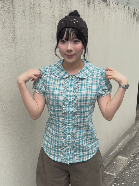スカイブルーチェックシャツ DPB89244