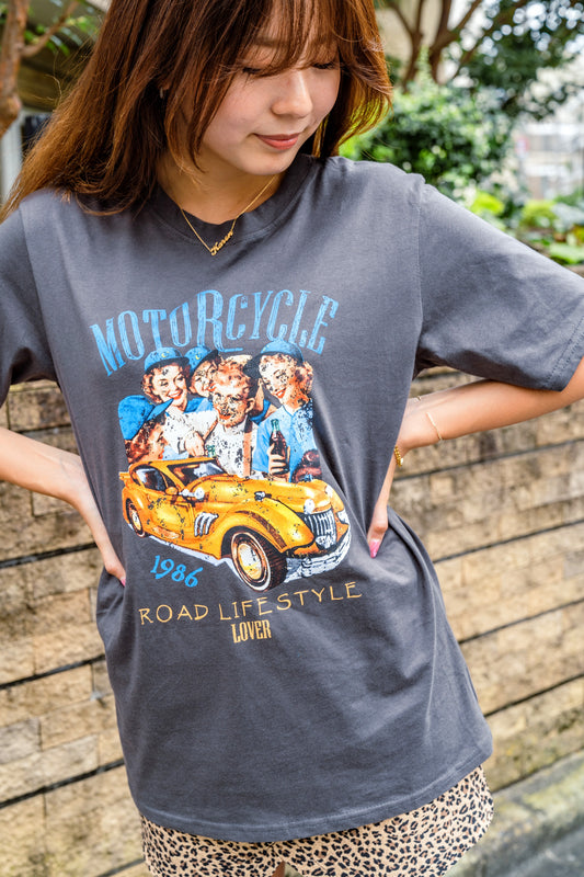 モトサイクルプリントTシャツ DPB11026