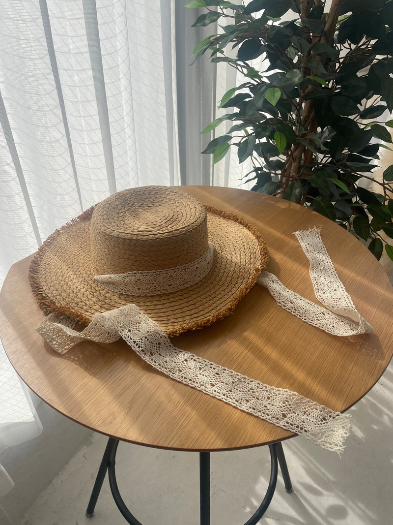 リボン付き麦わら帽子 DPA43171 – CRAMMY リボン付き麦わら帽子 DPA43171 – CRAMMY