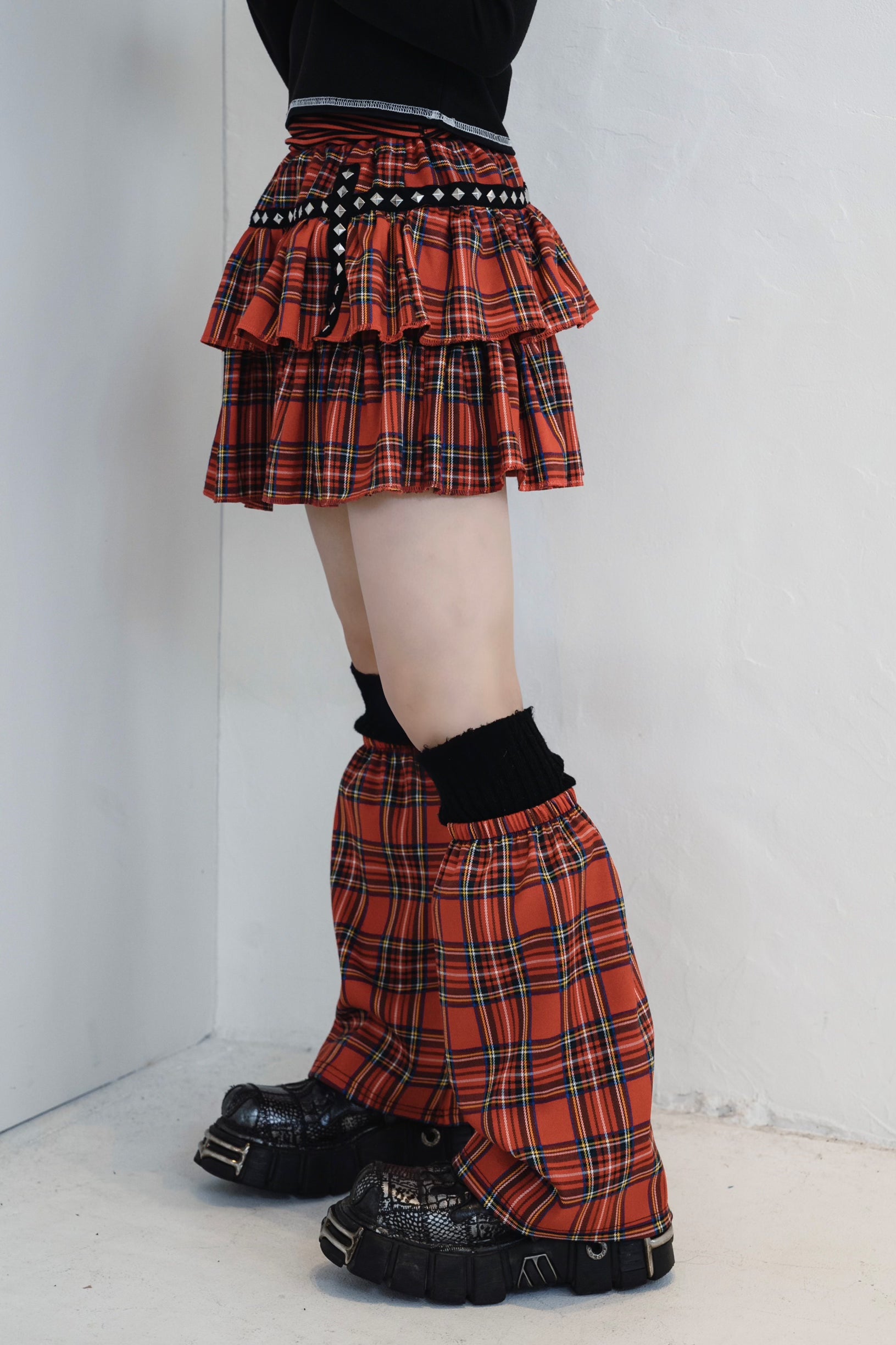 赤 チェック スカート - ミニスカート
