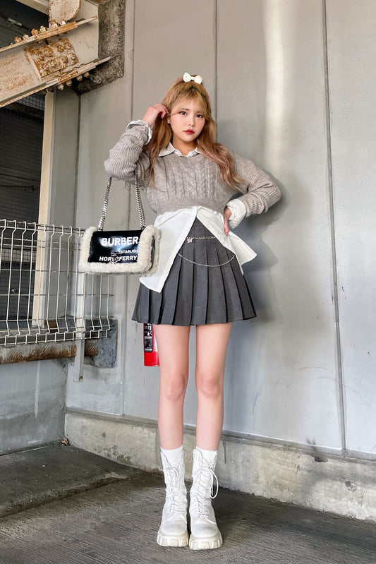 グレープリーツスカート DPB39037