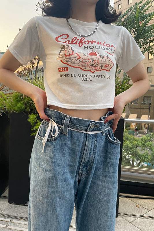レトロプリントタイトTシャツ DPA43035