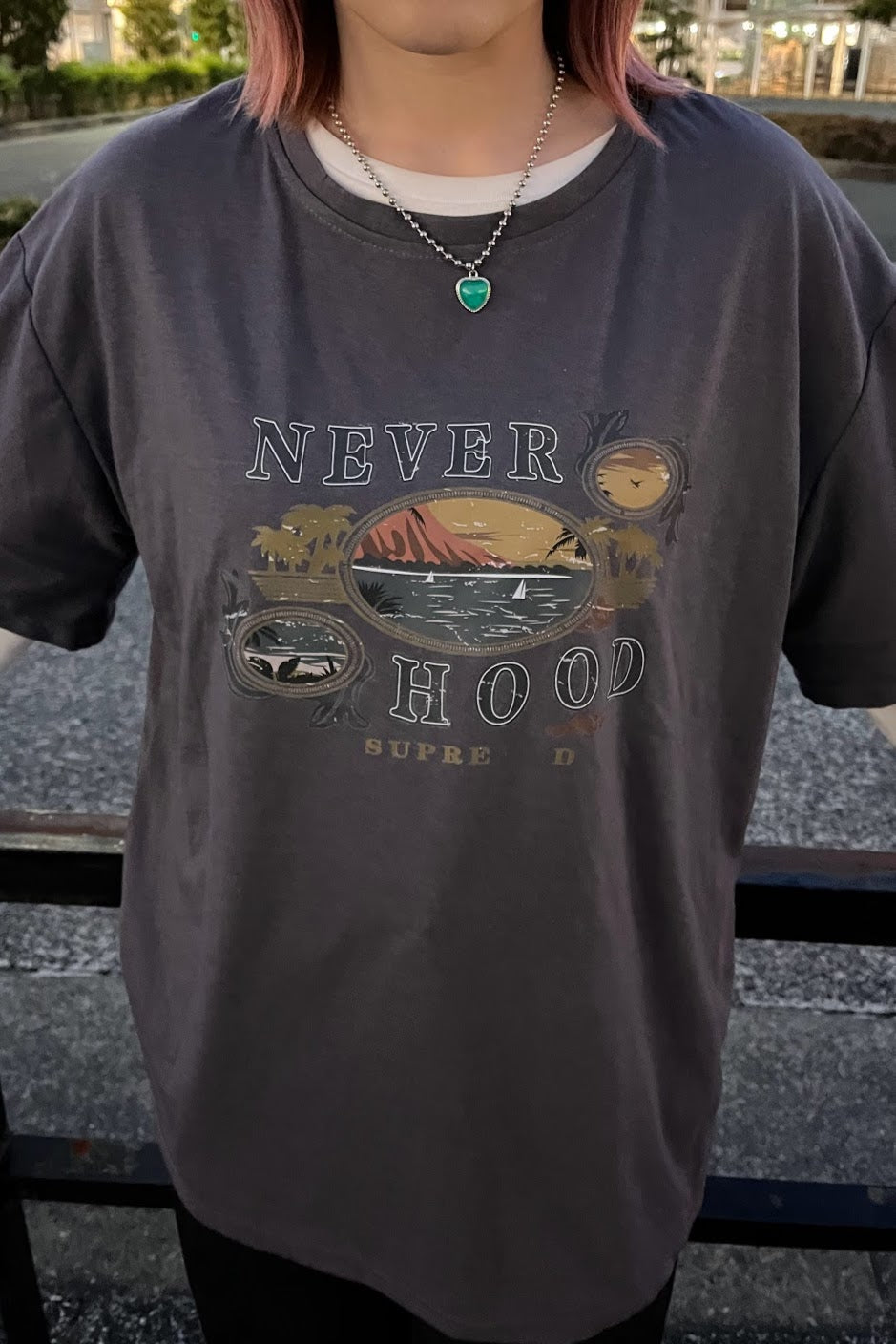 NEVERHOODロゴプリントTシャツ DPA29004