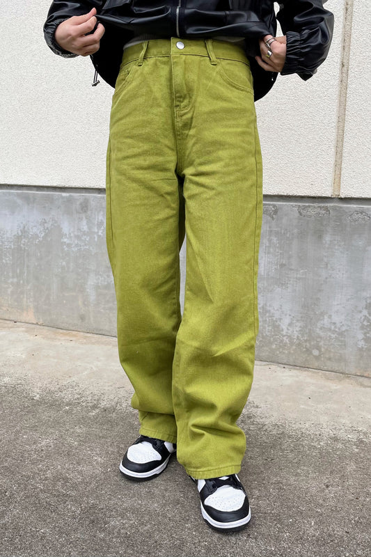 グリーンストレートパンツ DPA61140