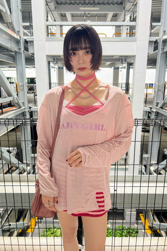 BABYGIRLロゴビッグTシャツ DPA51046