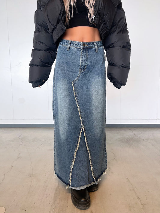 フェイクスリットデニムスカート DPB10056