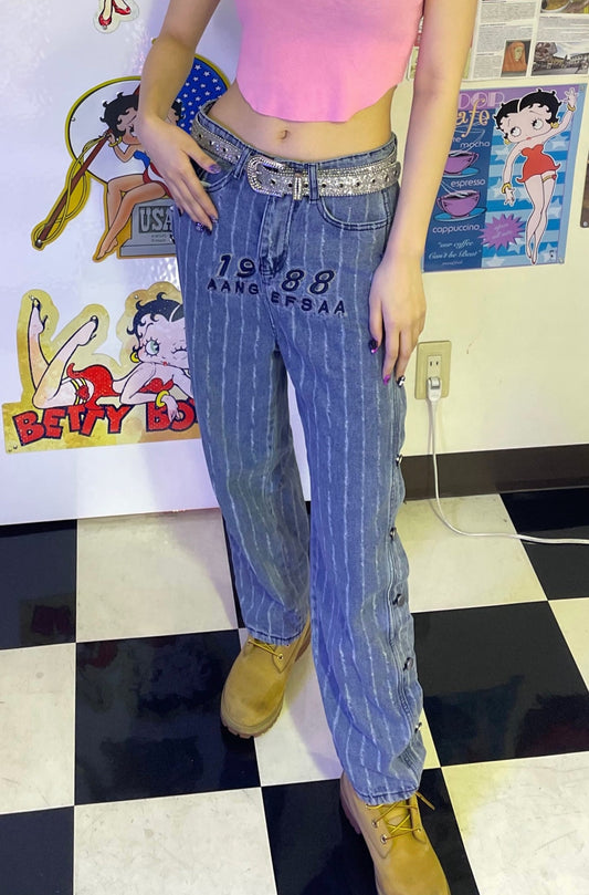 1988サイドボタンデニムパンツ DPA72007
