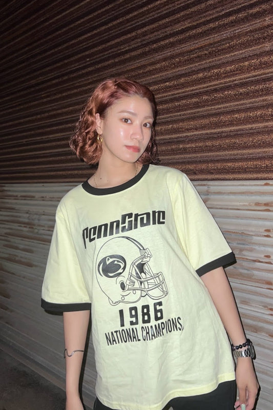 プリントデザインリンガーTシャツ DPA39007