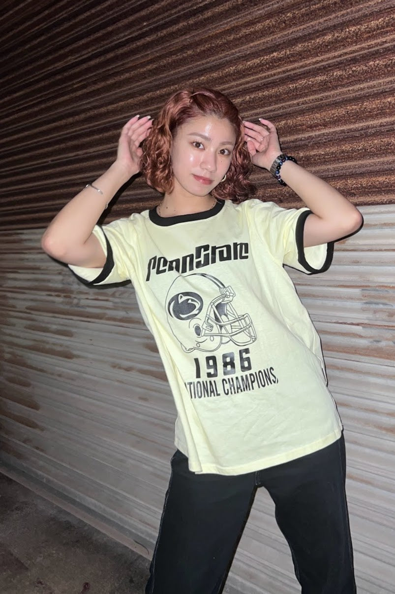 プリントデザインリンガーTシャツ DPA39007