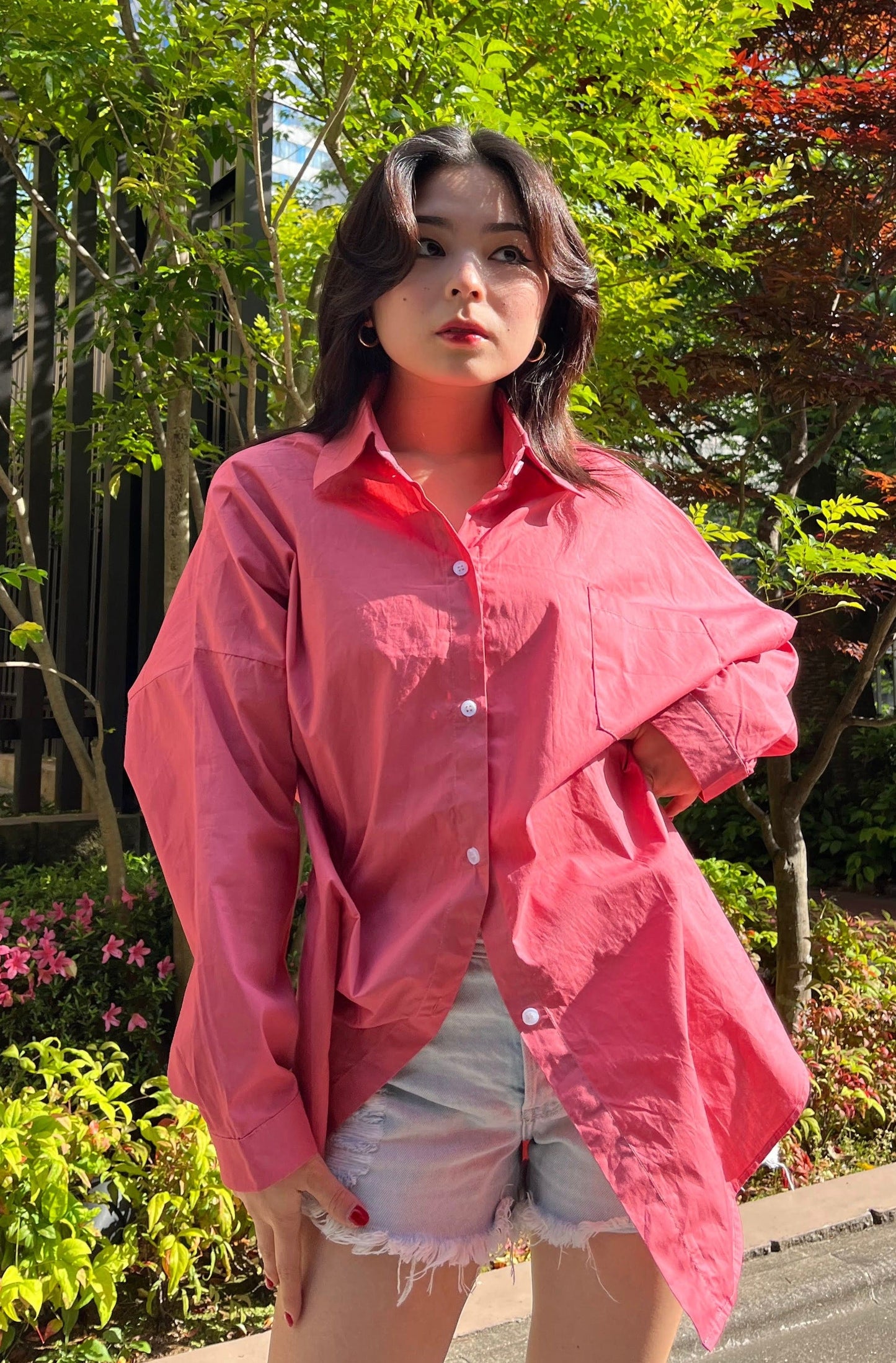 オーバーサイズピンクシャツ DPA59016