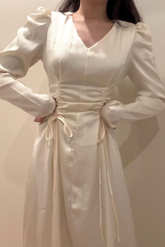 パフスリーブギャザーワンピース CPA03030