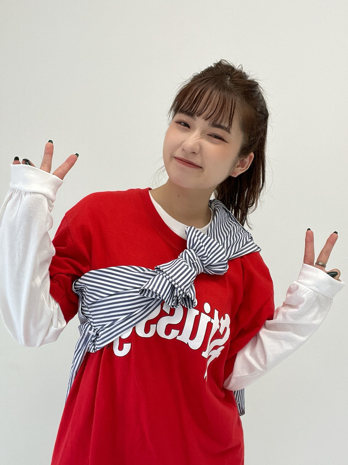 3wayストライプシャツ