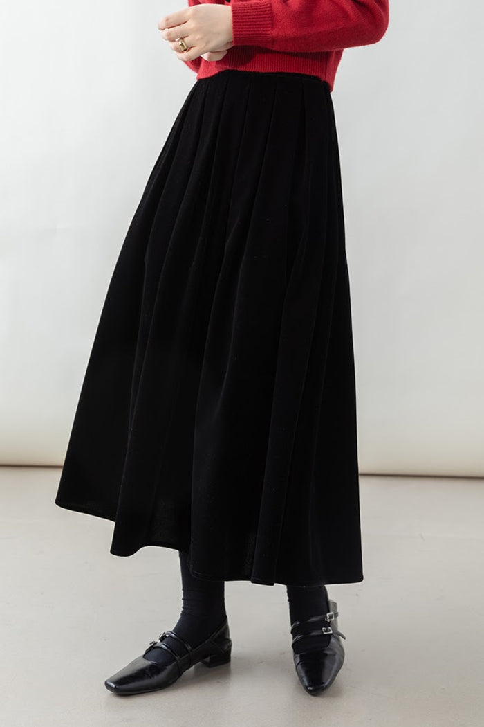 WEB限定カラー aere ベロア ハイウェストスカート 新品 - スカート