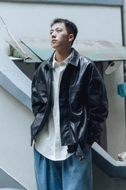 ヴィンテージ風レザージャケット SBA01017