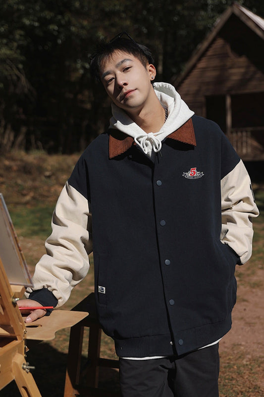 ビッグシルエット襟付きスタジャン SBA01029